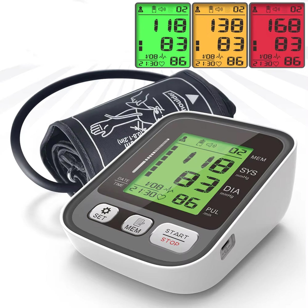 CareHelis Home BP Monitor – Upper Arm Blood Pressure